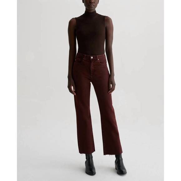 NEW AG JEANS high rise kinsley jeans in dark plum - Picture 6 of 6